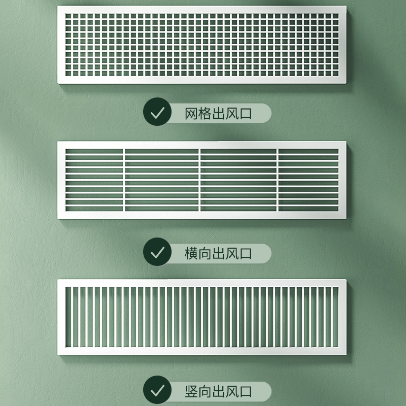 中央空调挡风板遮风板风管机出风口格栅挡板防直吹导风罩通用冷气-图2