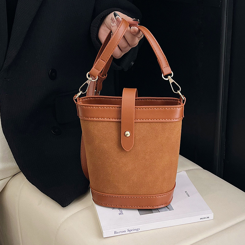 磨砂皮复古水桶包diy手工编织包包大容量仪式感礼物自制作材料包,淘宝优惠券,粉丝福利购,淘宝优惠卷