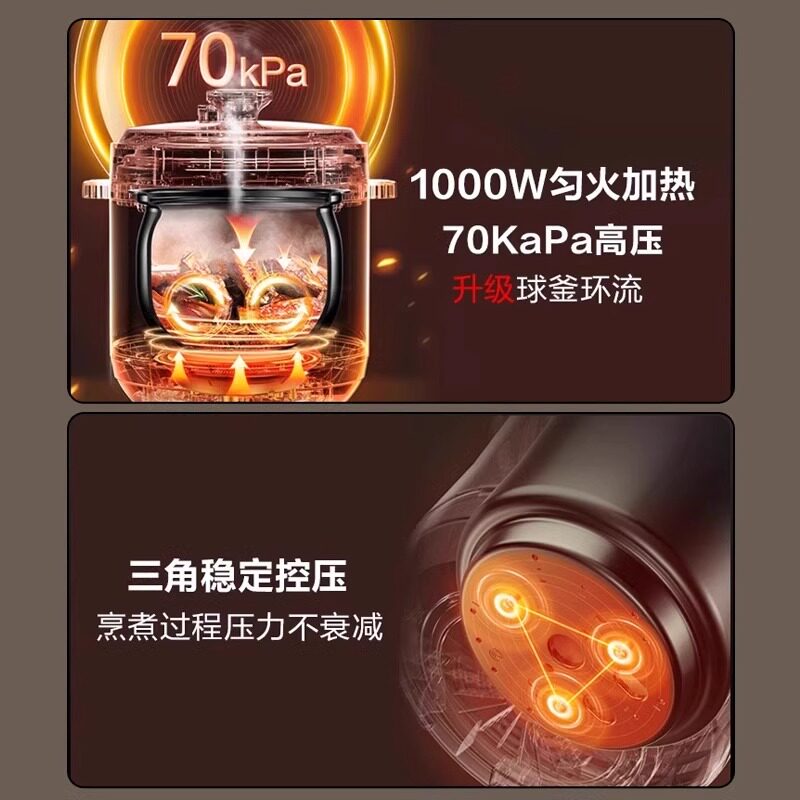 苏泊尔电压力锅家用6升球釜双胆多功能高压锅饭煲官方旗舰店正品,淘宝优惠券,粉丝福利购,淘宝优惠卷
