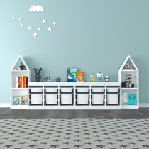 Carwise Castle Solid Wood Bookcase Childrens Bookcase Painted shelves Shelf integrated free combined shelf to ground floor