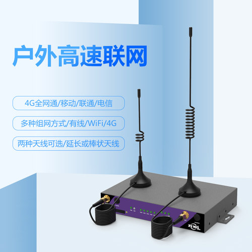 ZLWL/智联 5网口工业级4G路由器RS232/485串口千兆网口插卡全网通异地组网高增益外置天线网络监控分配网线 - 图1
