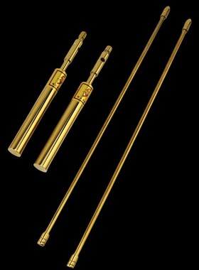 2026杨公寻龙尺可拆卸高精度探测棒户外用品辅助罗盘摆件实心黄铜