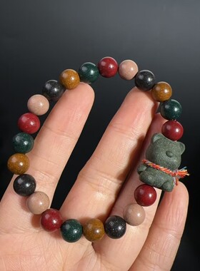 20268MM合香珠搭配合香熊手链然香材古法合香珠药香四时清味文玩