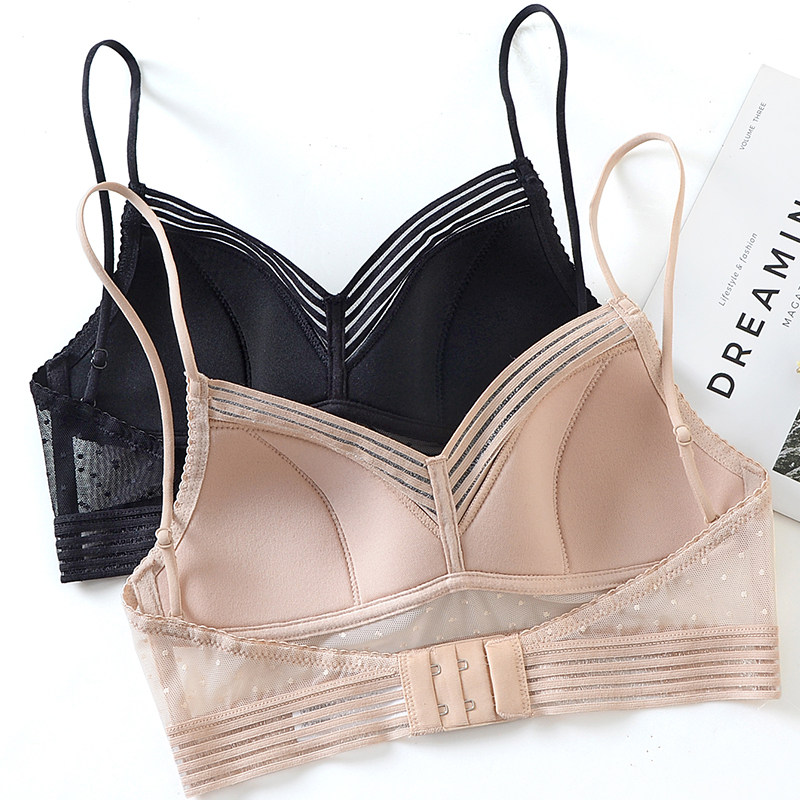 大u型美背露背无钢圈夏季背心抹胸 骤变文胸