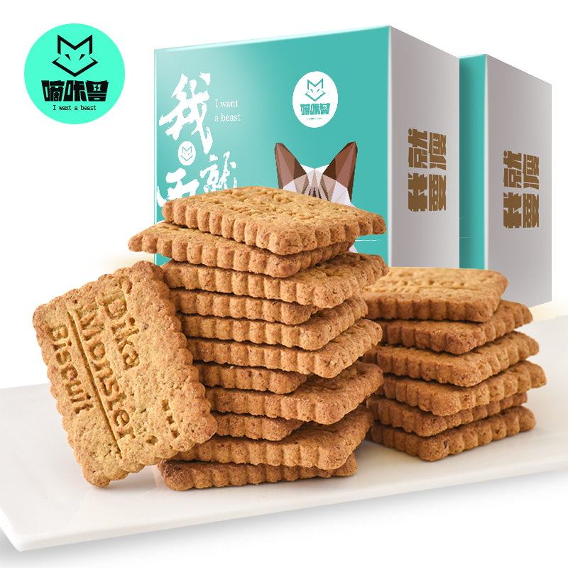 饱腹全麦饼干无糖精孕妇低0卡粗粮 嘀咔兽营养（消化）饼干