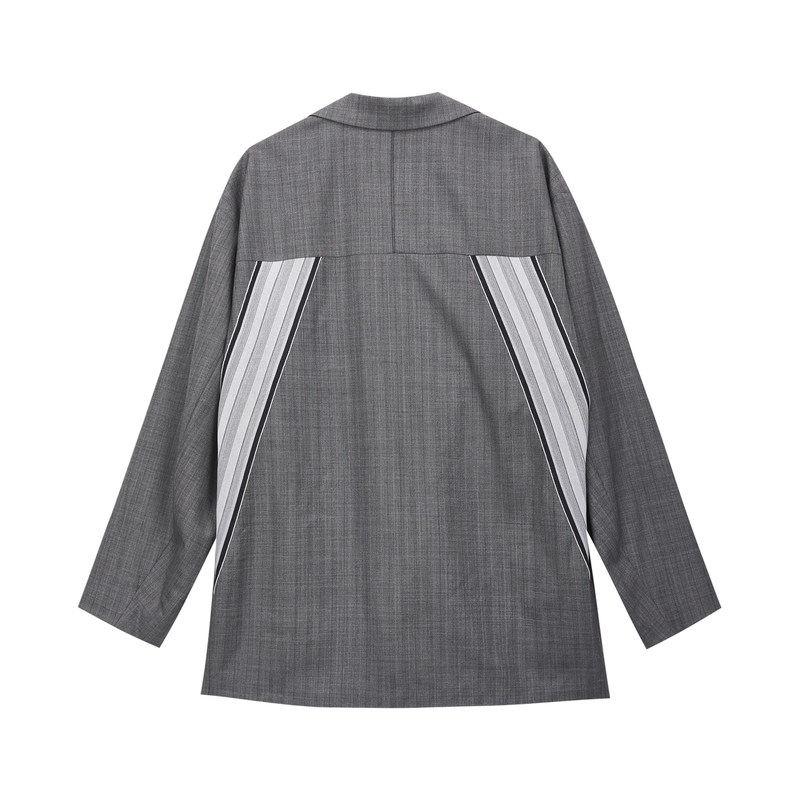 速写outlets奥莱男装春秋折扣新款西服宽松拼接长袖H型通勤简约潮,淘宝优惠券,粉丝福利购,淘宝优惠卷