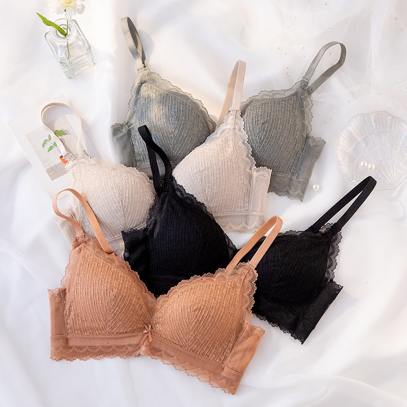 莫代尔棉内衣bra夏季透气聚拢文胸 芯蒂美文胸
