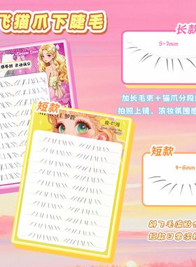 梦鹿斜飞猫爪下睫毛自然韩系轻盈