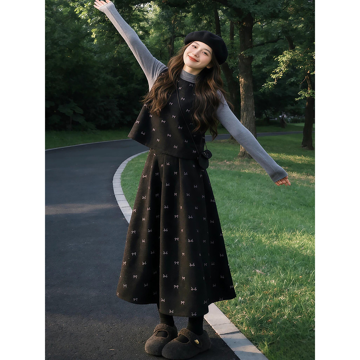 法式漂亮高级感气质马甲套装连衣裙女2026春季新款减龄显瘦长裙子,淘宝优惠券,粉丝福利购,淘宝优惠卷