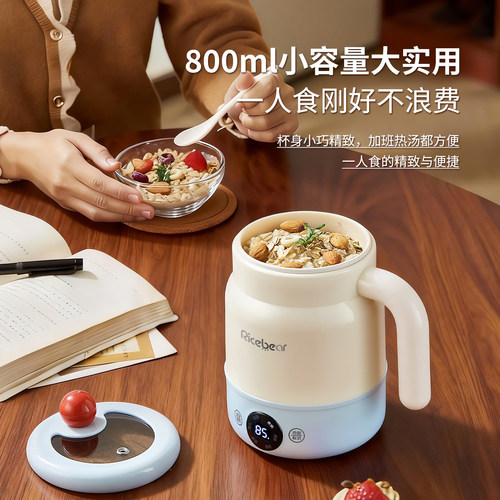 炖煮一体恒温烧水壶保温一人用办公室小型预约养生杯多功能热奶杯 - 图3