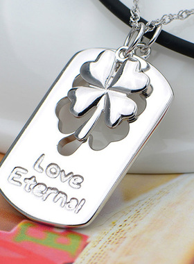 饰品韩版项链唯华叶草挂坠小饰品项链坠吊坠链时尚韩式女式女