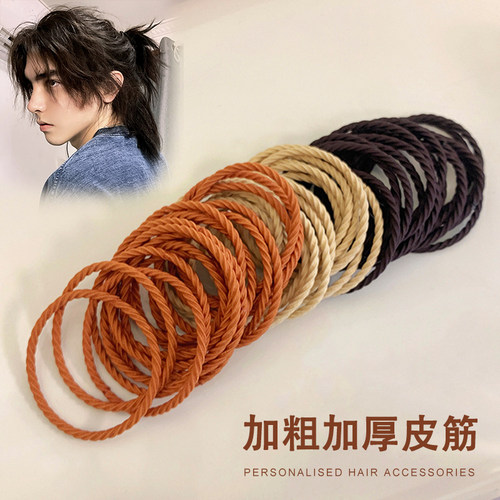 武士头头绳男士皮筋发绳高马尾丸子头男生扎头绳头发橡皮筋发圈男 - 图2