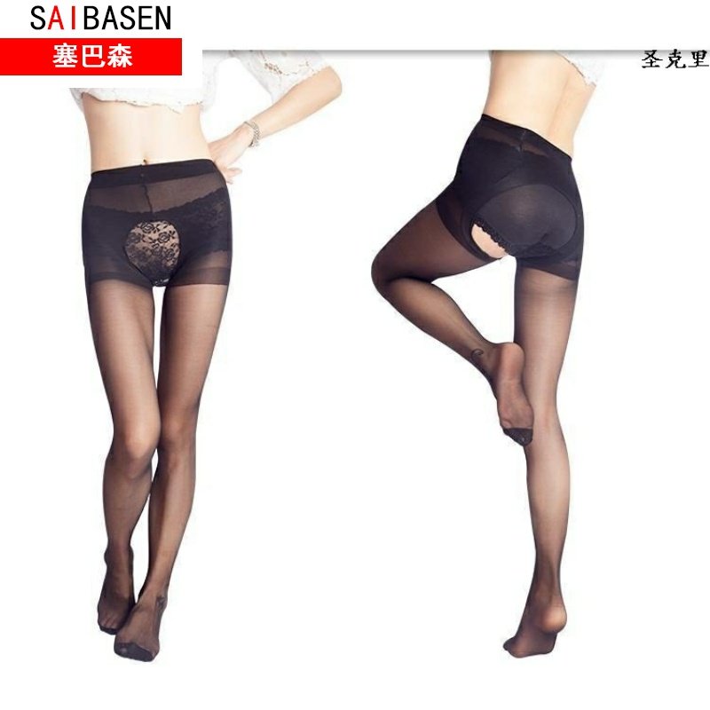 加大码开叉钢长筒美腿连脚连裤袜 酷古菲短袜/打底袜/丝袜/美腿袜