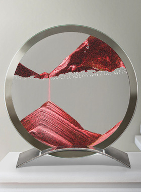 创意镜面流沙画摆件礼品沙漏客厅书房办公桌家居装饰画节工艺品