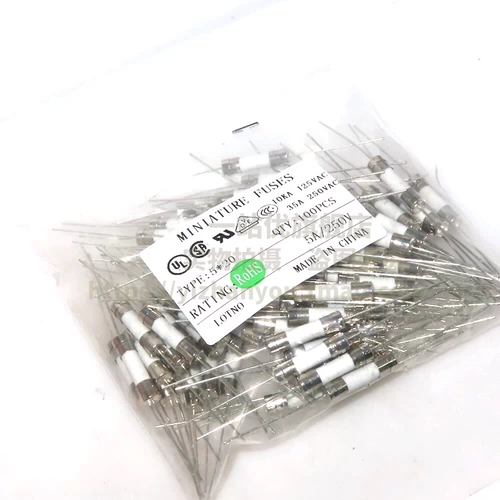 Керамический предохранитель, 5×20мм, 2A, 3A, 15A, 4A, 5A, 6A, 3A, 250v