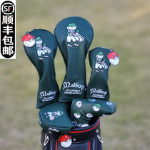 Ball Caddie Ink Green Fisherman Hat Golf Wood Rod Cover Clutter Rod Iron Rod Cover Protection Cap Sleeve