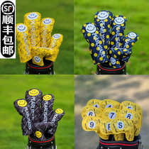 PG laughs face golf club clubhead sleeve club protection hat cover cute cartoon wooden pole sleeve putter sleeve