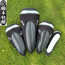 Multifunctional powerful magnet closed suction-fit golf wood rod sleeve clubhead cover protective sleeve head cap jacket with zip