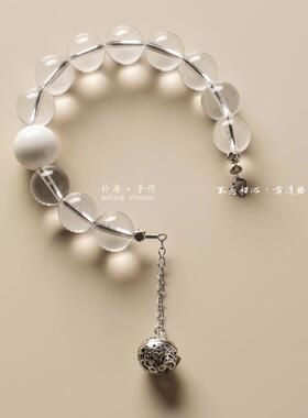 2025朴房【清澈的心】手工天然白水晶手串通透净体 貔貅财源手链