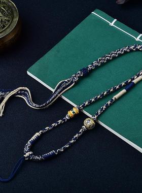 2025藏式项炼绳手工编织民族风藏式天珠项炼唐卡吊坠绳扎基拉姆项