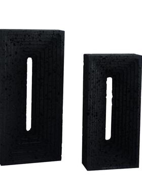 2026简约黑色大号小号摆件极简家居客厅书房桌面台面装饰品样板间