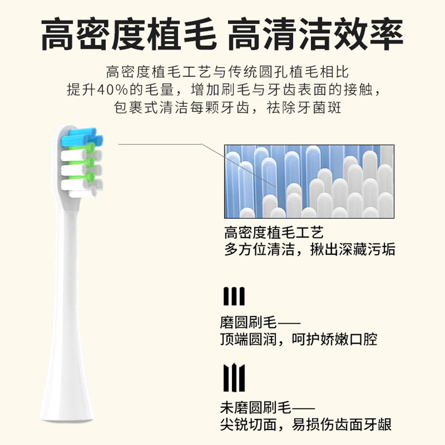 适配苏宁极物V1-A/V7-A电动牙刷头通用LBT-203515/203519型号