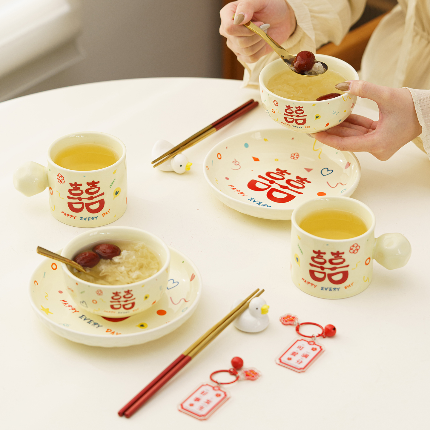 仲夏知己新婚礼物送新人闺蜜乔迁新居餐具送新娘结婚礼品订婚实用