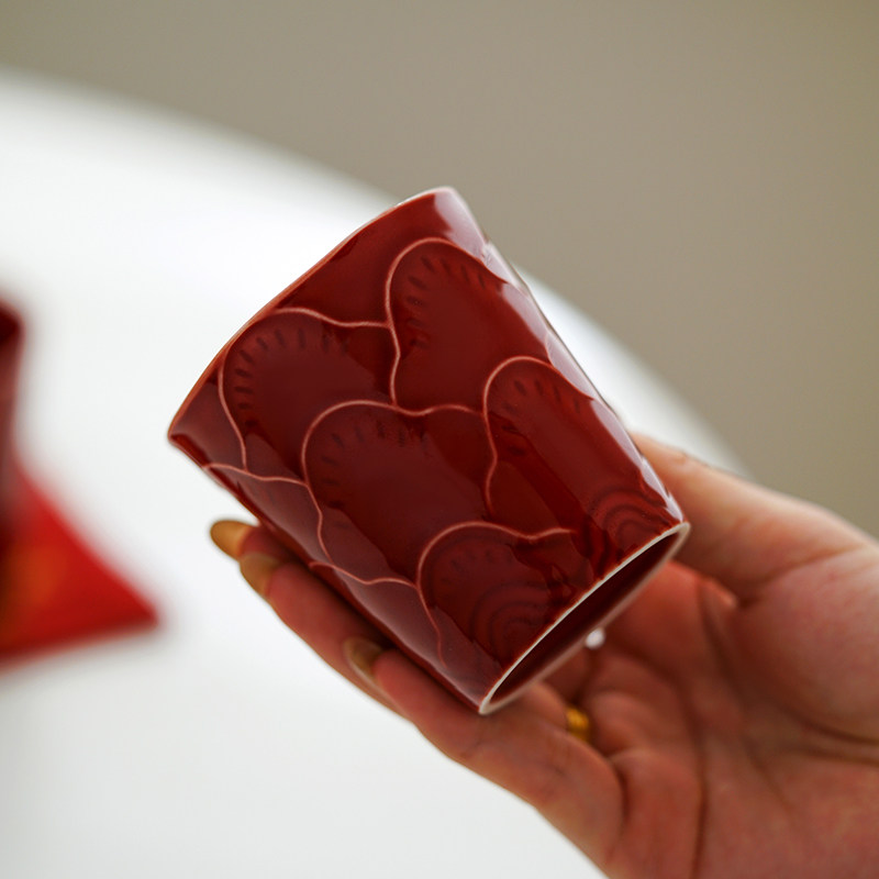 仲夏知己陶瓷敬茶杯套装一对结婚红色敬酒品名茶杯子婚庆用品大全,淘宝优惠券,粉丝福利购,淘宝优惠卷