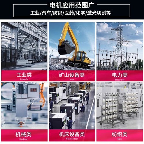 单相电机220V纯铜线小型两相0.75/1.1/1.5/2.2/3KW高速异步电动机 - 图0