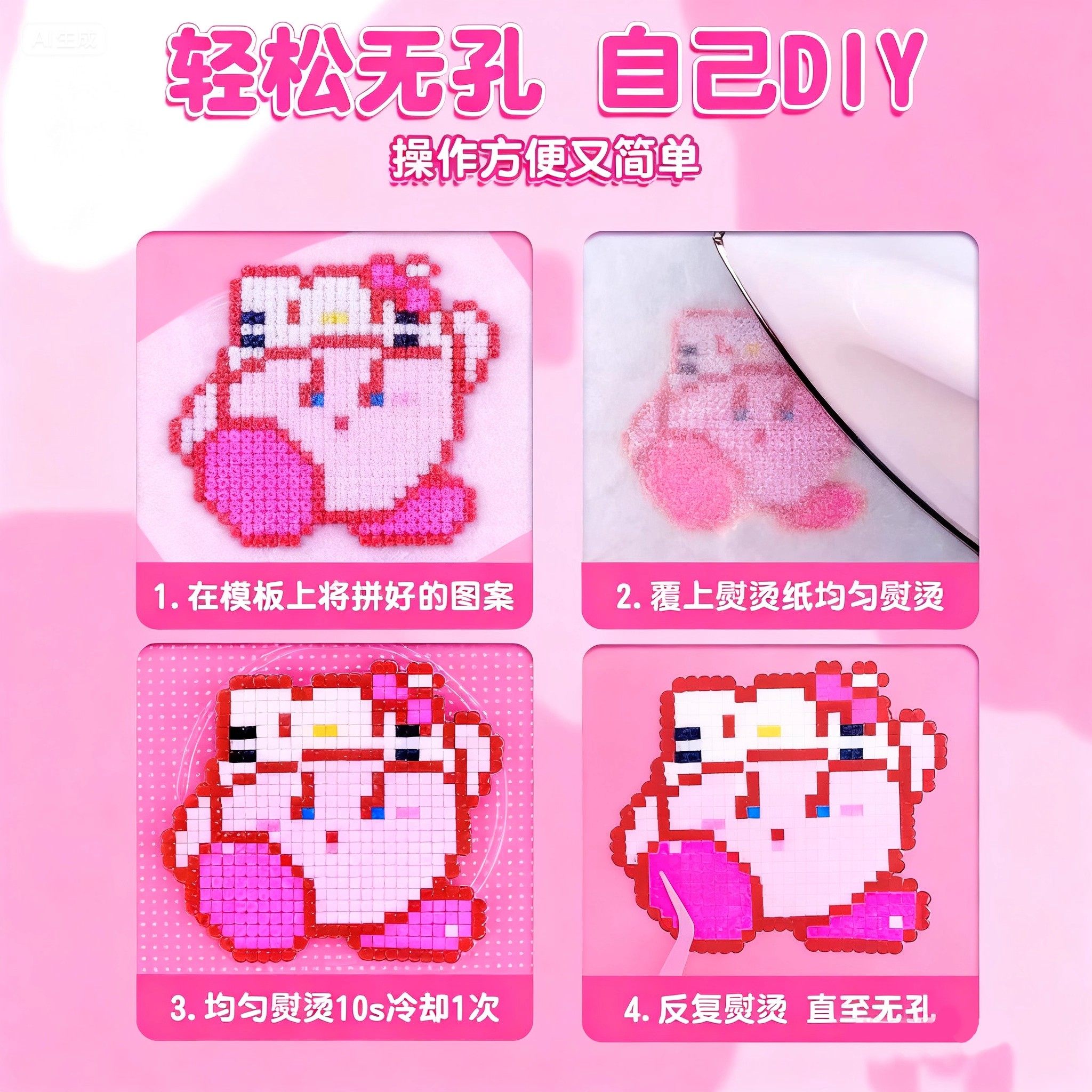 拼豆豆手工diy玩具立体融合MARD拼豆材料包高颜值自动拼豆笔套装,淘宝优惠券,粉丝福利购,淘宝优惠卷