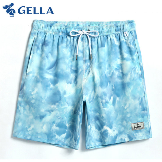 GELLA refreshing blue-colored shorts hazy and high-end feeling