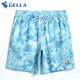 GELLA refreshing blue-colored shorts hazy and high-end feeling