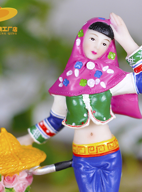 惠安女特色摆件树脂雕塑
