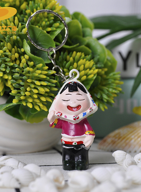 钥匙扣汽车卡通树脂雕塑可爱