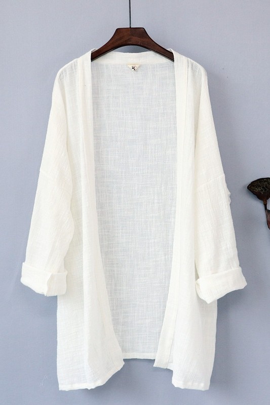 春夏棉麻防晒衫外禅意茶服文艺披风 意梵狼风衣