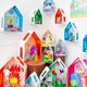 Kindergarten light and shadow house environmental theme wall decoration