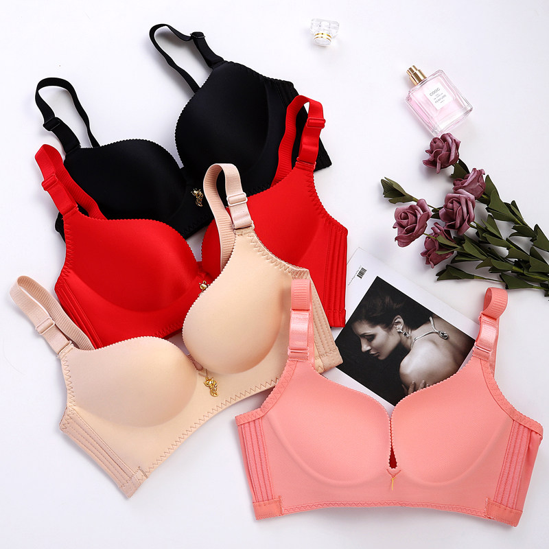 【官方正品】女士无钢圈收副乳胸罩 邦简诗文胸