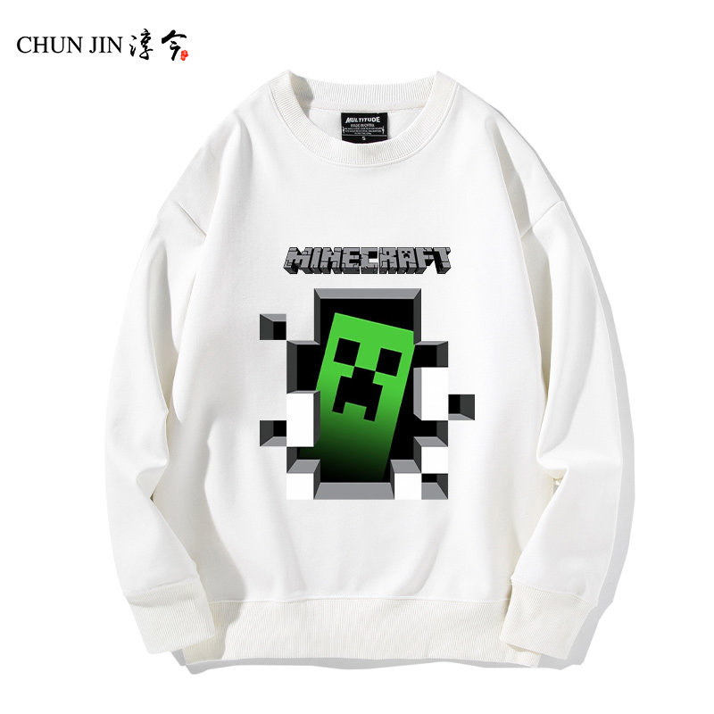 Minecraft我的世界dream连帽卫衣男童苦力怕外套衣服加绒冬季上衣_虎窝淘