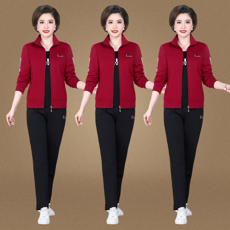 中老年女装春秋外套2021新款休闲 谦蓓中老年女装