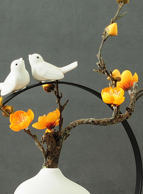 创意家居装饰品新中式q鹿花瓶摆件电视柜酒柜摆设客厅书房玄关创