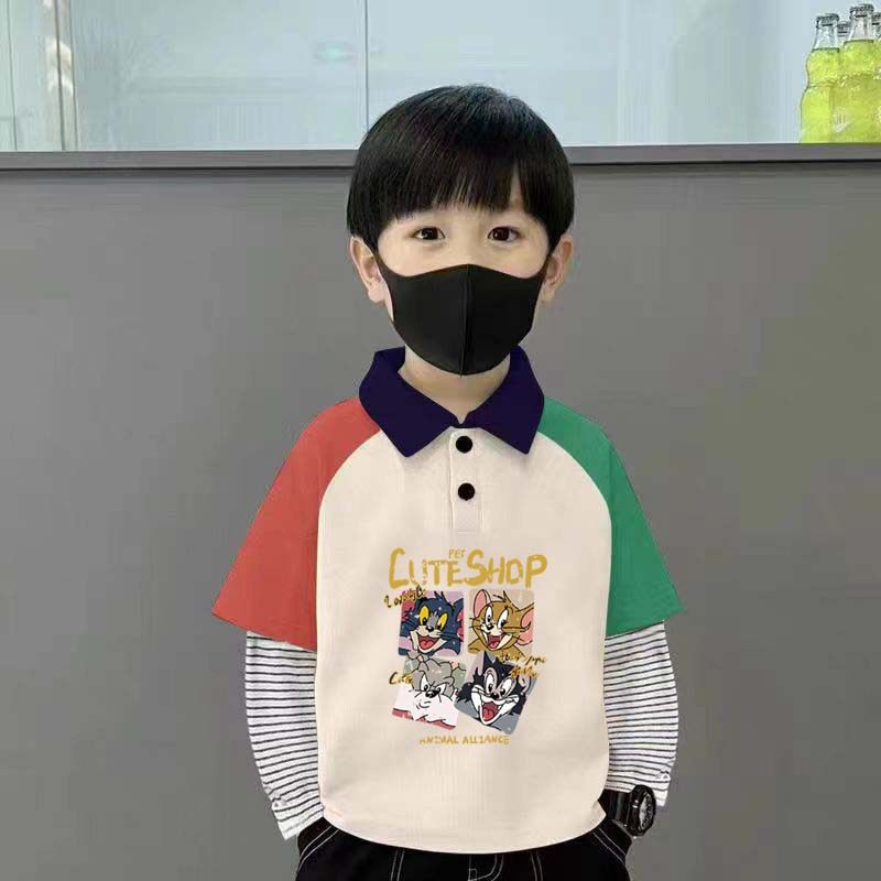 100%纯棉男童POLO长袖T恤2026春秋新款中大儿童宝宝洋气打底上衣,淘宝优惠券,粉丝福利购,淘宝优惠卷