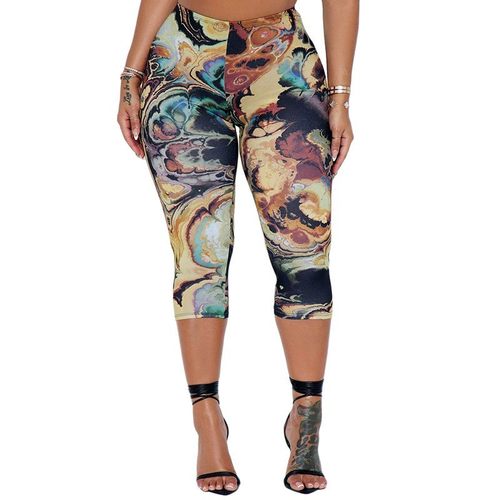 High waisted hip hugging casual pants高腰包臀弹性七分休闲裤 - 图3