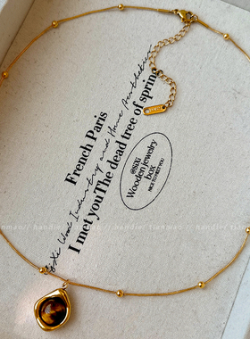 双层叠戴复古超有秋日氛围感项链