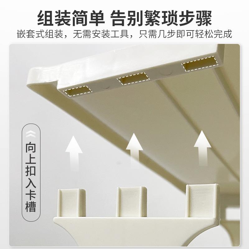 【1688严选】简易门口塑料鞋架免安装夹缝窄款楼道宿舍鞋子收纳架