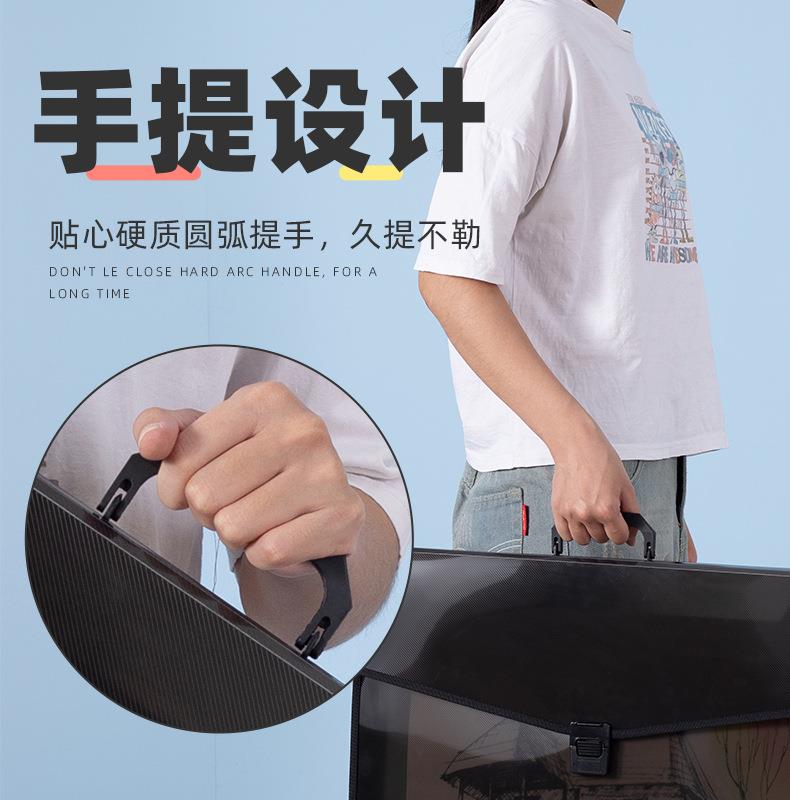 a2手提画册袋大容量工程图纸海报收纳袋4k文件夹A3美术作品收集册 - 图2