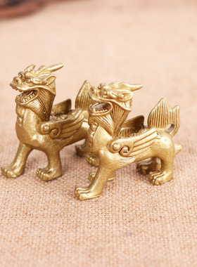 母子龟铜小金蟾小貔貅金钱小对龟小麒麟摆件