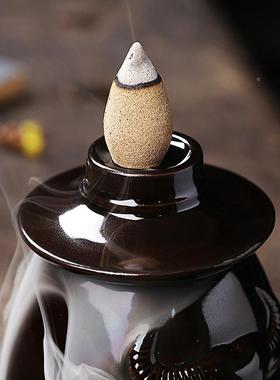 工艺品德化陶瓷倒流香薰炉创意扭转乾坤檀香回流香炉家居饰品摆件