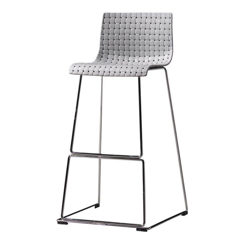 吧台椅休闲椅子奶茶店高脚吧凳设计师网红塑料银色腿酒吧高脚椅凳,淘宝优惠券,粉丝福利购,淘宝优惠卷