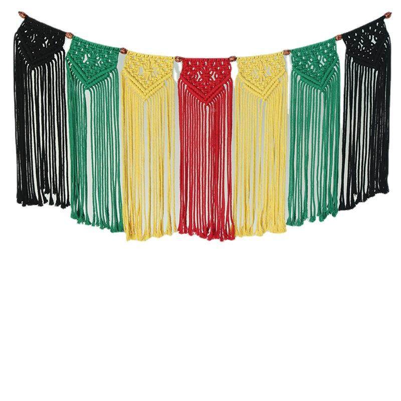 圣诞装饰品新款门帘隔断棉绳手工挂毯编织波西米亚梦幻窗帘定制,淘宝优惠券,粉丝福利购,淘宝优惠卷