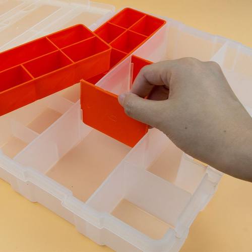 塑料收纳盒多格分格箱积木模型零件配件电子元器件分类小盒子 - 图2